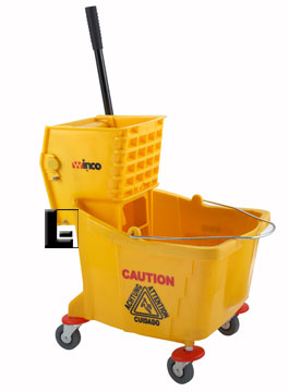 Yellow MintCraft Pro 9130 Mop Bucket Pro with Ringer 