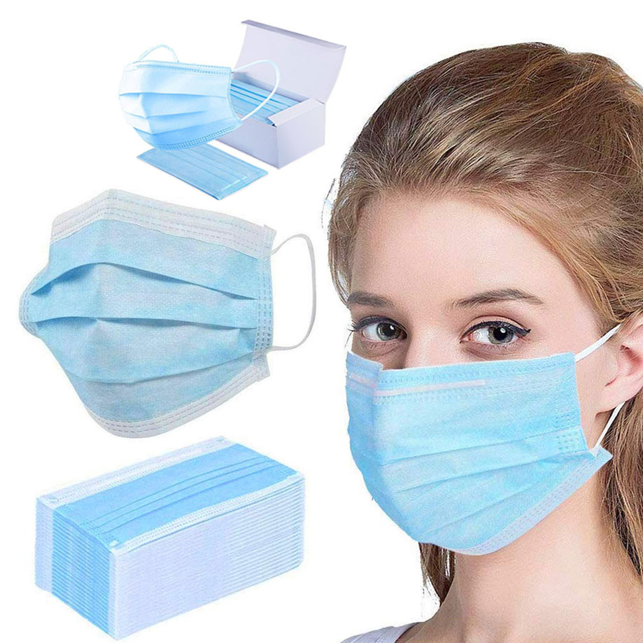 3-Ply Disposable Face Masks - Lodging Kit Company