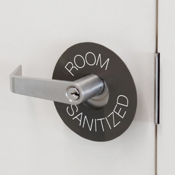 Door hanger - room sanitized - for hotel use