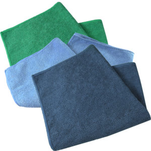 Economy Select® microfiber towels work super efficiently, dry or damp to remove micro-particles, dust, dirt and surface moisture. 80% polyester and 20% polyamide.