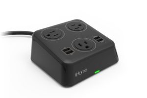 iHome Hi20 Triple Charging Power Plug with 4-USB Charging Ports for hotels