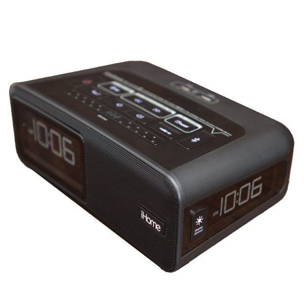iHome HBH36 Patented Triple Display Bedside Bluetooth Alarm Clock with Dual USB Charging, and Speakerphone