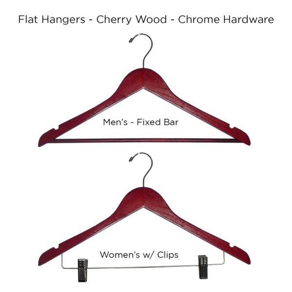 Flat-Hangers-cherry-chrome-for hotel guest rooms