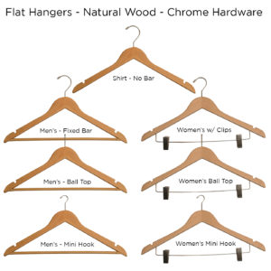 Natural-Flat-Wood-Hangers or hotels-ALL