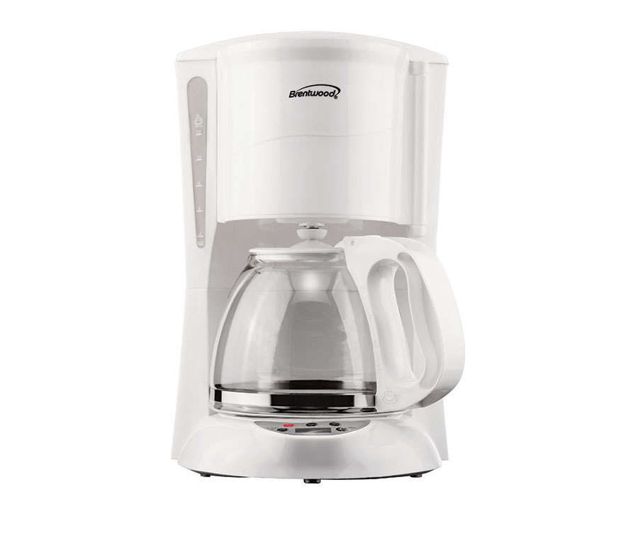 Brentwood TS-218W 12 Cup Digital Coffee Maker, White - Lodging Kit Company