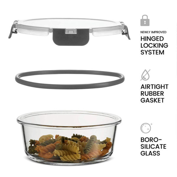 Locking Glass Kitchen Bowls w/ Airtight Lids