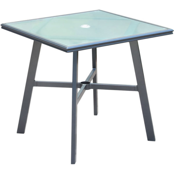 Square glass top table