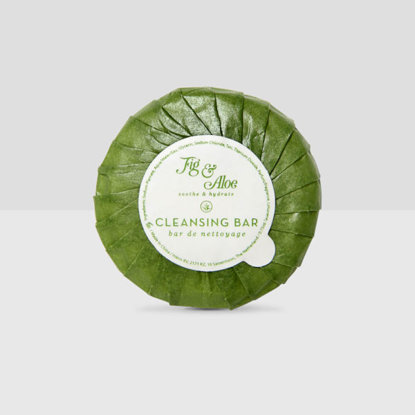 Bar Soap - Fig & Aloe Luxury Hotel Bath Amenities Collection - Round Soap Bar in Pleat-Wrapped Paper