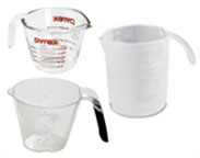 Glass & Plastic Measuring Cups
