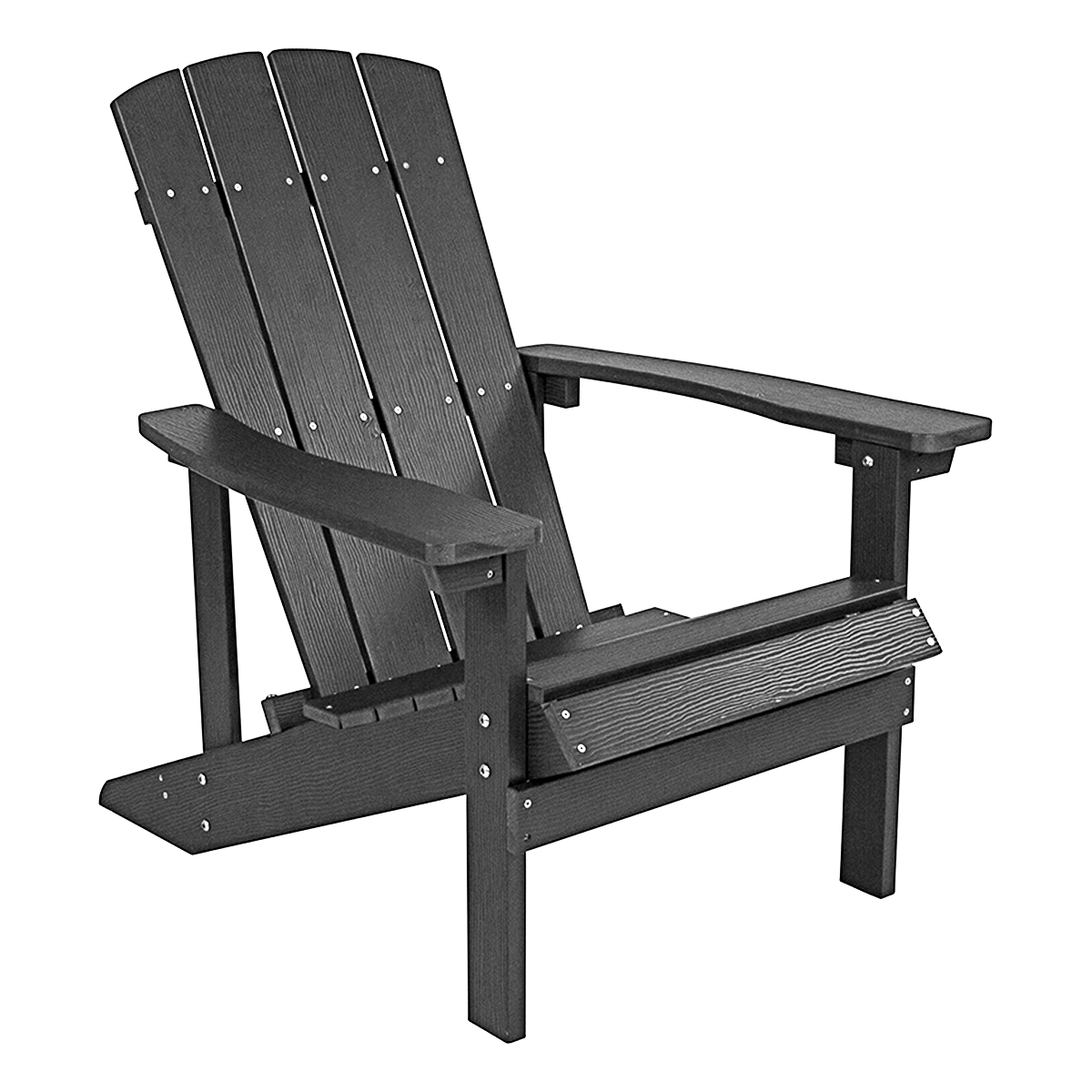 Slate Grey Adirondack Chair Composite Faux Wood Outdoor 