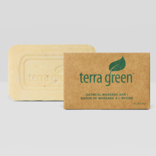 Hotel bar soap, eco-friendly, recycled box, terra green