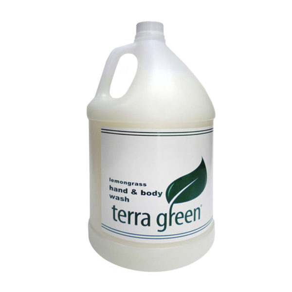 Gallon Body Wash for hotel refills, Terra Green