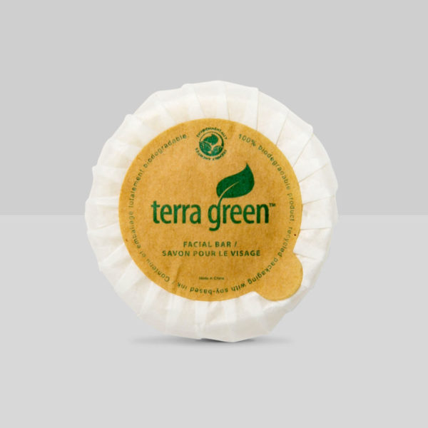 Pleat wrapped bar soap, Terra Green collection