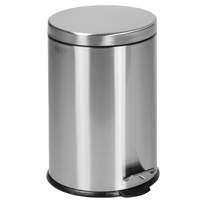 Stainless Steel Trash Can - Fingerprint Resistant, Soft Close, Step Lid - 5.3  Gallon - Lodging Kit Company