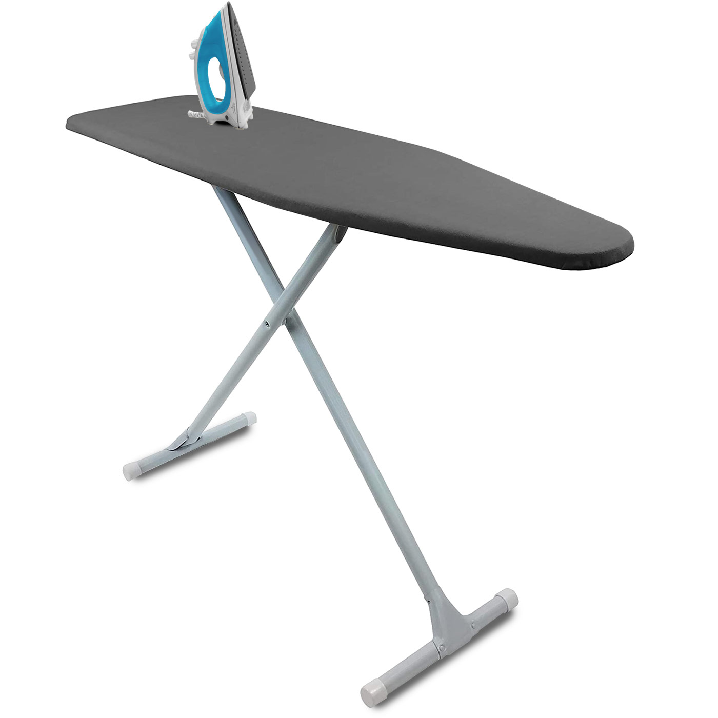 Homz Blue Deluxe T-Leg Ironing Board with Solid Cover