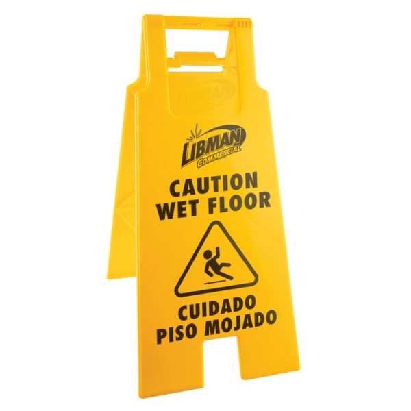 Wet floor caution sign, Libman