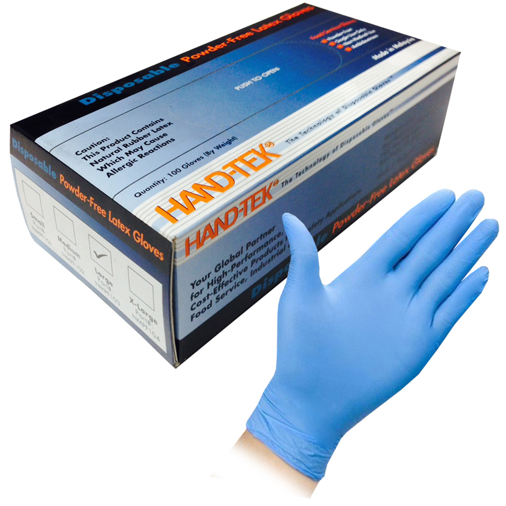 Food Handling Disposable 100 Latex Gloves Medium Powder Free 